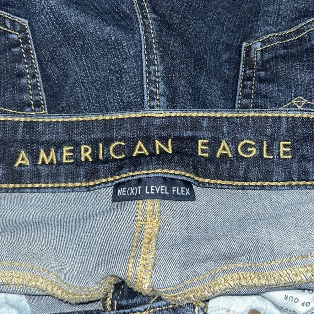 Mens American Eagle Outfitters Dark Blue Slim Denim Size 29 - Picture 6 of 11